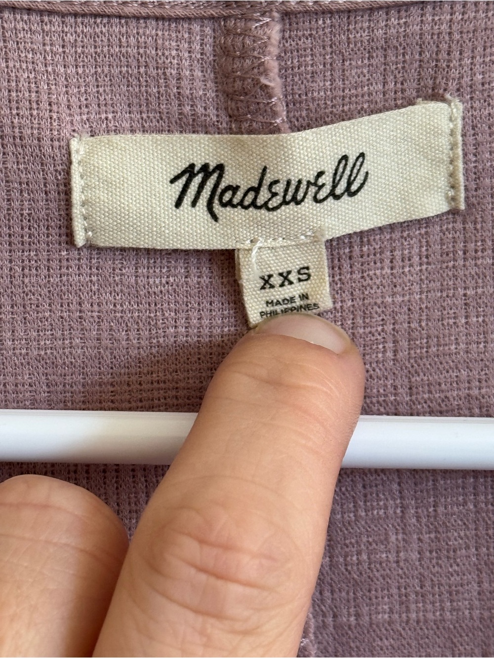 Madewell Mauve Textured Wrap Dress Size XXS - Picture 2 of 7